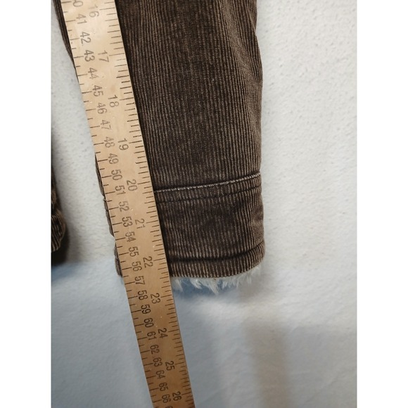 Vintage Braeton y2k corduroy brown jacket‎ Fur trim womens medium 90s - Picture 10 of 11